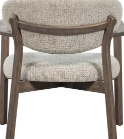 WOOOD Loungesessel »Udar mit More-Melange-Bezug und Eichenholzgestell, B68 x T75 x H76 cm« Sehr hohe Verschleißfestigkeit, Tragkraft 120 kg, mittlere Sitzhöhe