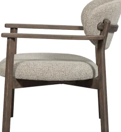 WOOOD Loungesessel »Udar mit More-Melange-Bezug und Eichenholzgestell, B68 x T75 x H76 cm« Sehr hohe Verschleißfestigkeit, Tragkraft 120 kg, mittlere Sitzhöhe