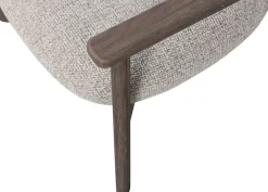 WOOOD Loungesessel »Udar mit More-Melange-Bezug und Eichenholzgestell, B68 x T75 x H76 cm« Sehr hohe Verschleißfestigkeit, Tragkraft 120 kg, mittlere Sitzhöhe