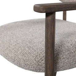 WOOOD Loungesessel »Udar mit More-Melange-Bezug und Eichenholzgestell, B68 x T75 x H76 cm« Sehr hohe Verschleißfestigkeit, Tragkraft 120 kg, mittlere Sitzhöhe