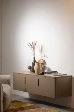 WOOOD Lowboard »Gunnar mit geschliffener Oberfläche und 4 Türen« FSC®-Mix Massivkiefer, wand- oder bodenmontierbar