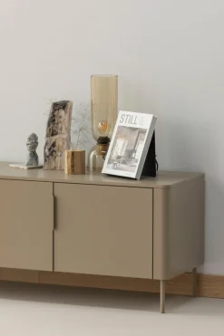 WOOOD Lowboard »Gunnar mit geschliffener Oberfläche und 4 Türen« FSC®-Mix Massivkiefer, wand- oder bodenmontierbar