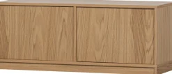 WOOOD Lowboard »Modulair mit Eichenfurnier und Druckmechanismus B 110 x T 40 x H 44 cm« Tragkraft 15 kg pro Einlegeboden, sichtbare Maserung