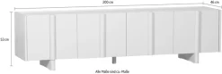 WOOOD Lowboard »Nook TV-Kommode« mit viel Stauraum, H 53 cm x B 200 cm