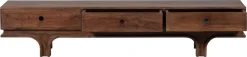 WOOOD Lowboard »Staes Massivholz Mangoholz mit Gefräster Griff, H 37 x B 180 x T 45 cm« Tragkraft Deckplatte 50 kg, Auszüge je 15 kg, montiert geliefert