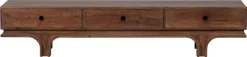 WOOOD Lowboard »Staes Massivholz Mangoholz mit Gefräster Griff, H 37 x B 180 x T 45 cm« Tragkraft Deckplatte 50 kg, Auszüge je 15 kg, montiert geliefert