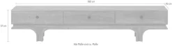 WOOOD Lowboard »Staes Massivholz Mangoholz mit Gefräster Griff, H 37 x B 180 x T 45 cm« Tragkraft Deckplatte 50 kg, Auszüge je 15 kg, montiert geliefert