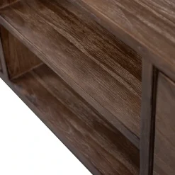 WOOOD Lowboard »Sun mit recyceltem Teakholz und 4 Türen« Recyceltes Teakholz, offenes Fach und 4 Türen kombiniert