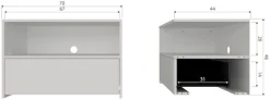 WOOOD Lowboard »Yissa mit FSC® Massivkiefer und offenem Stauraum« FSC® Massivkiefer, modular erweiterbar, Tragkraft 15 kg