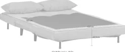 WOOOD Schlafsofa »Xem Chenille-Bezug gewebt mit Schlaffunktion, H 80 x B 122 x D 92 cm« Liegefläche 188 cm, Tragkraft 140 kg, Maximale Verschleißfestigkeit