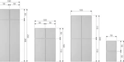 WOOOD Schrankaufsatz »Daily Aufsatz für den passenden Mehrzweckschrank« Push-to-Open-Funktion, Höhe 50 cm, Breite 50 oder 100 cm
