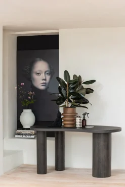 WOOOD Schreibtisch »Maan aus MDF mit 3D-Papierbelag, organische Form 150x70x75 cm« Tragkraft 100 kg, einfach zu montieren, sichtbare Maserung
