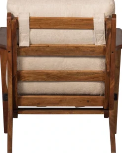 WOOOD Sessel »Houston Akazienholz-Rahmen mit Bezug, H 86 x B 71 x T 71 cm« Bouclé-Bezug, Tragkraft 150 kg, einfach zu montierbar