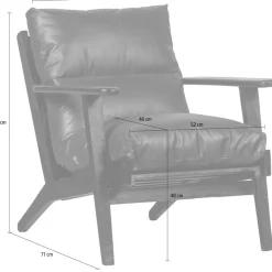 WOOOD Sessel »Houston Akazienholz-Rahmen mit Bezug, H 86 x B 71 x T 71 cm« Bouclé-Bezug, Tragkraft 150 kg, einfach zu montierbar