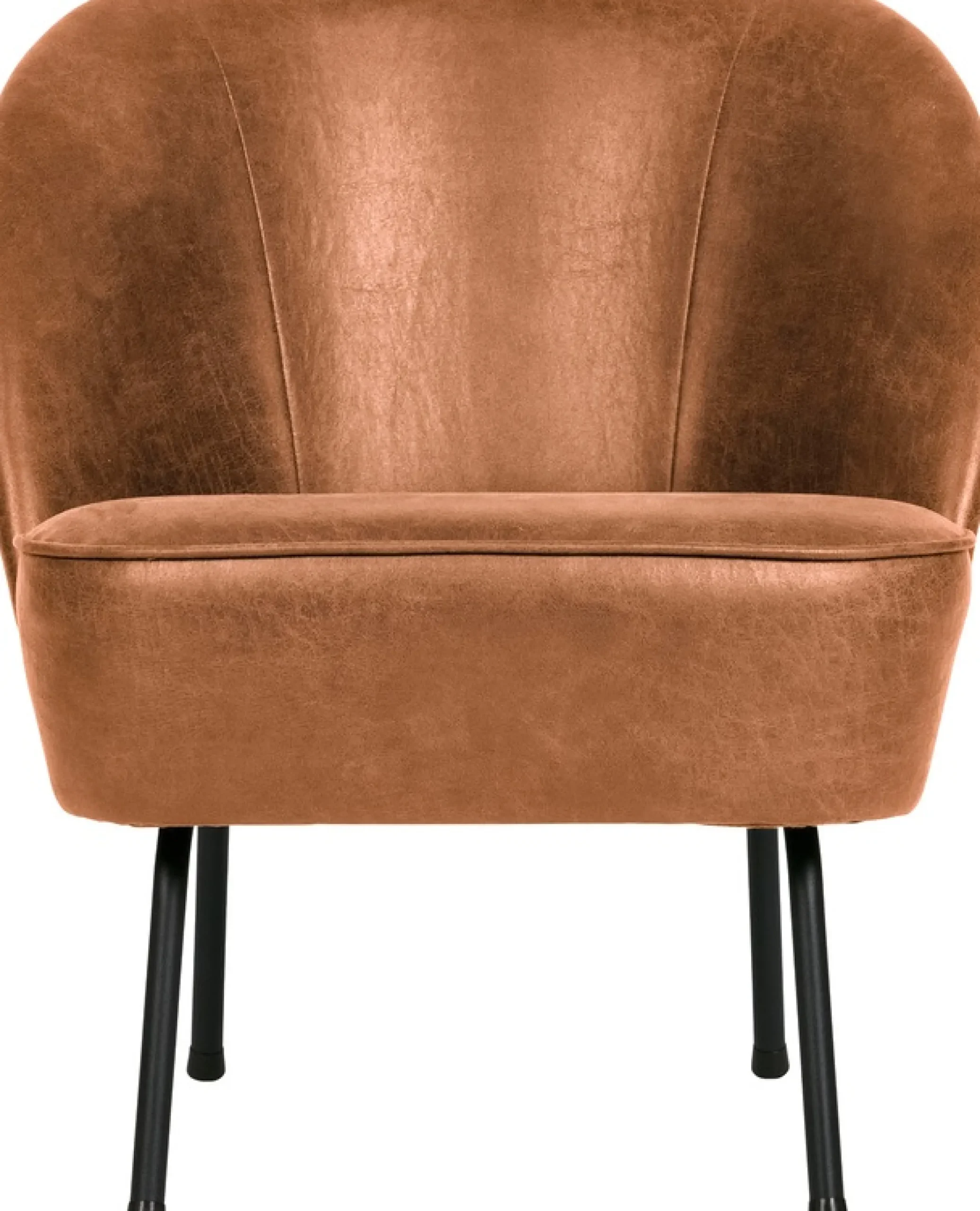 WOOOD Sessel »Vogue mit recyceltem Leder und Metallgestell B 57 x T 70 x H 69 cm« Tragkraft 90 kg, Gute Verschleißfestigkeit, pulverbeschichtetem