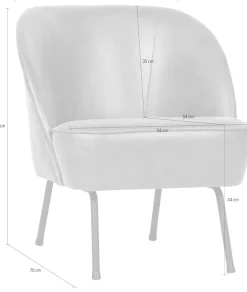 WOOOD Sessel »Vogue mit recyceltem Leder und Metallgestell B 57 x T 70 x H 69 cm« Tragkraft 90 kg, Gute Verschleißfestigkeit, pulverbeschichtetem