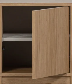 WOOOD Sideboard »Modulair mit Eichenfurnier und Druckmechanismus B 40 x T 40 x H 44 cm« Tragkraft 15 kg pro Einlegeboden, kompakte Ausführung