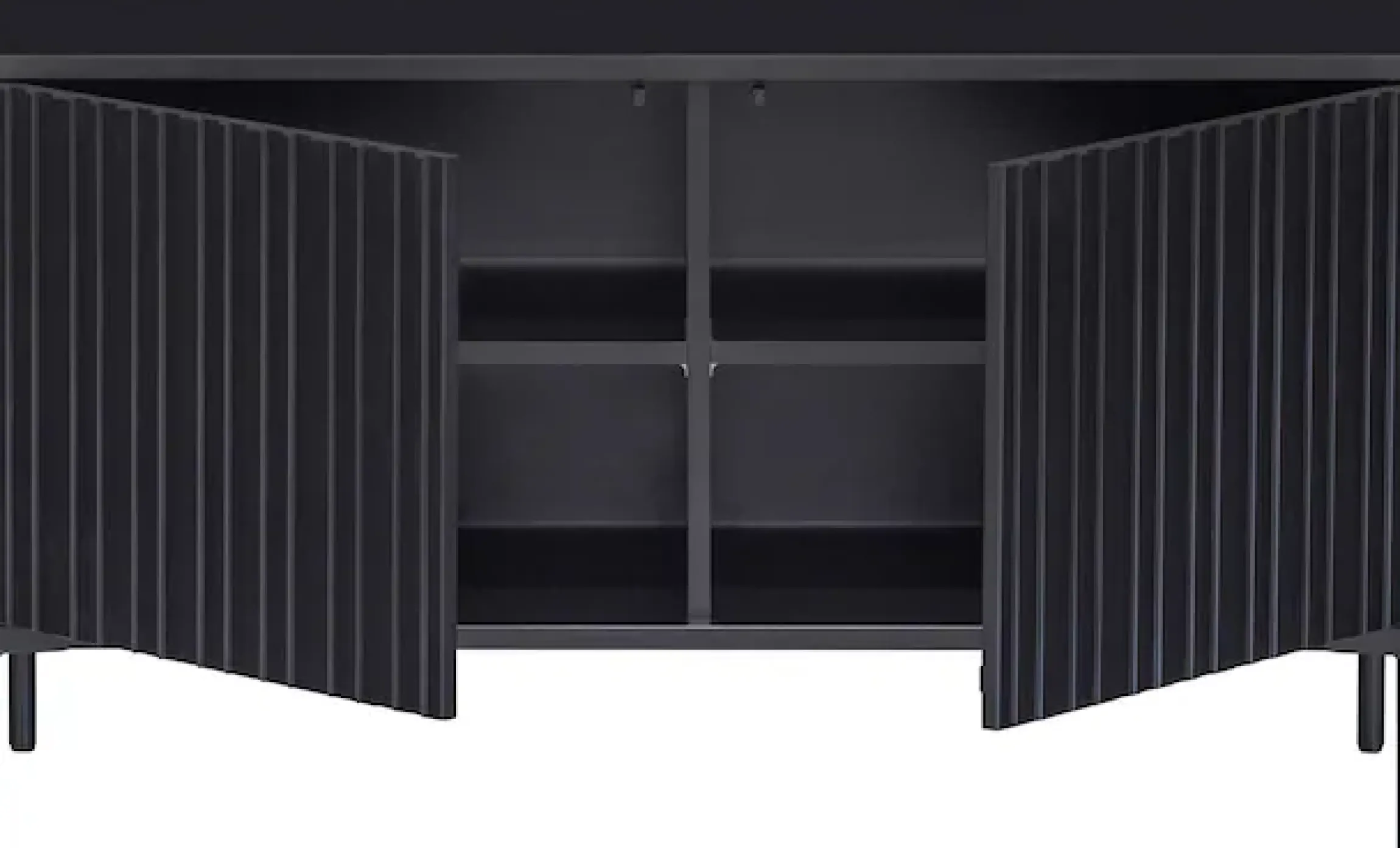 WOOOD Sideboard »New Gravure FSC® Mix holz mit Druckmechanismus H 56 x B 150 x T 44 cm« Kommode Höhe 56 cm, mit grafischen Relieftüren, viel Stauraum