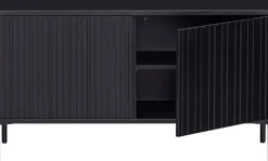 WOOOD Sideboard »New Gravure FSC® Mix holz mit Druckmechanismus H 56 x B 150 x T 44 cm« Kommode Höhe 56 cm, mit grafischen Relieftüren, viel Stauraum