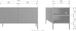 WOOOD Sideboard »New Gravure FSC® Mix holz mit Druckmechanismus H 56 x B 150 x T 44 cm« Kommode Höhe 56 cm, mit grafischen Relieftüren, viel Stauraum