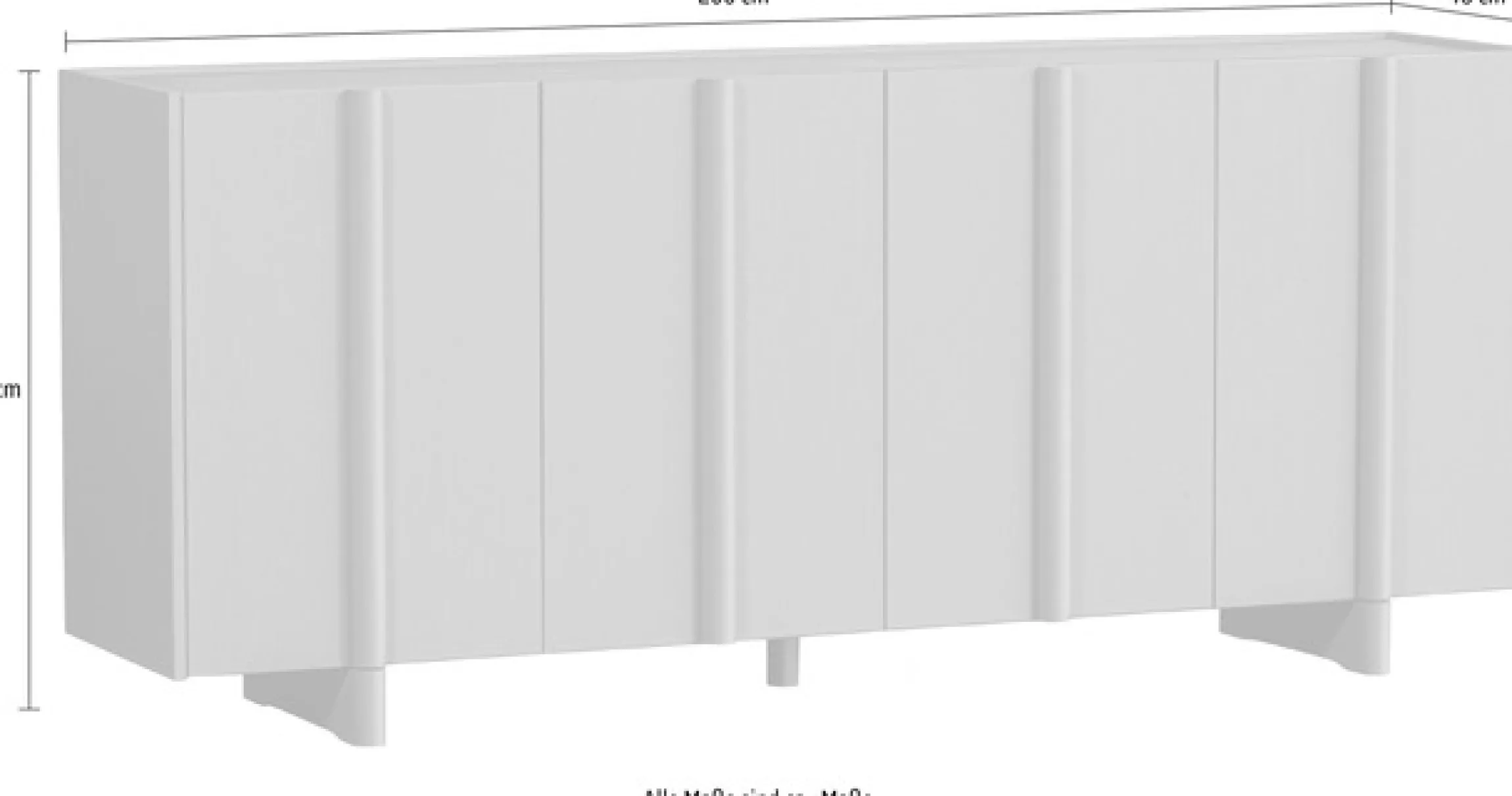 WOOOD Sideboard »Nook« Kommode, H 85 cm x B 200 cm x T 46 cm