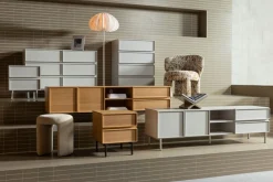 WOOOD Sideboard »Tours mit Melamin-MDF und sichtbare Maserung B 70 x T 42 x H 102 cm« Tragkraft Deckplatte 50 kg, kratz- und hitzebeständige Oberfläche