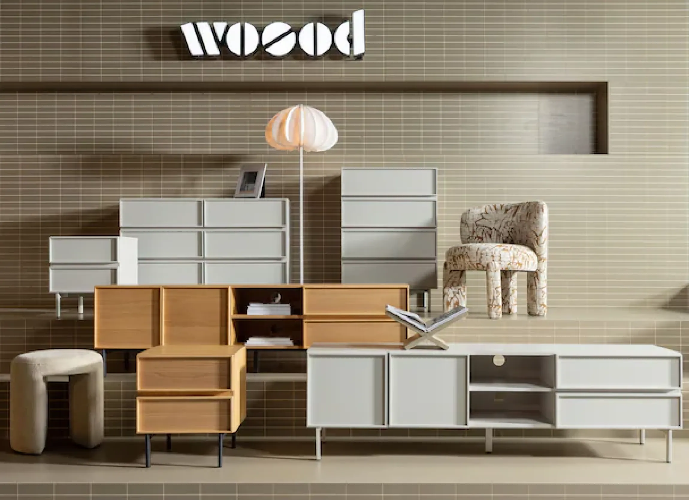 WOOOD Sideboard »Tours mit Melamin-MDF und sichtbare Maserung B 70 x T 42 x H 102 cm« Tragkraft Deckplatte 50 kg, kratz- und hitzebeständige Oberfläche