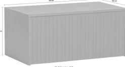 WOOOD Sitzbank »New Gravure, Bank mit 2 Schubkästen auf Rollen« Lowboard, Fronten mit grafischen Relief, Breite 88 cm, Höhe 40 cm