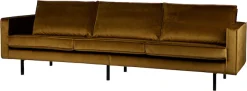 WOOOD 3-Sitzer »Rodeo Bezug mit Zickzack-Federung, Metallbeine, H 85 x B 277 x T 86 cm« Velvet-Bezug, Tragkraft 250 kg, Maximale Verschleißfestigkeit