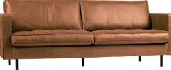 WOOOD 2,5-Sitzer »Rodeo Classic Recycling-Lederfaser-Verbundstoff H 83 x B 230 x T 88 cm« Tragkraft 200 kg, Metallbeine, pleigleicht, Gute Verschleißfestigkeit
