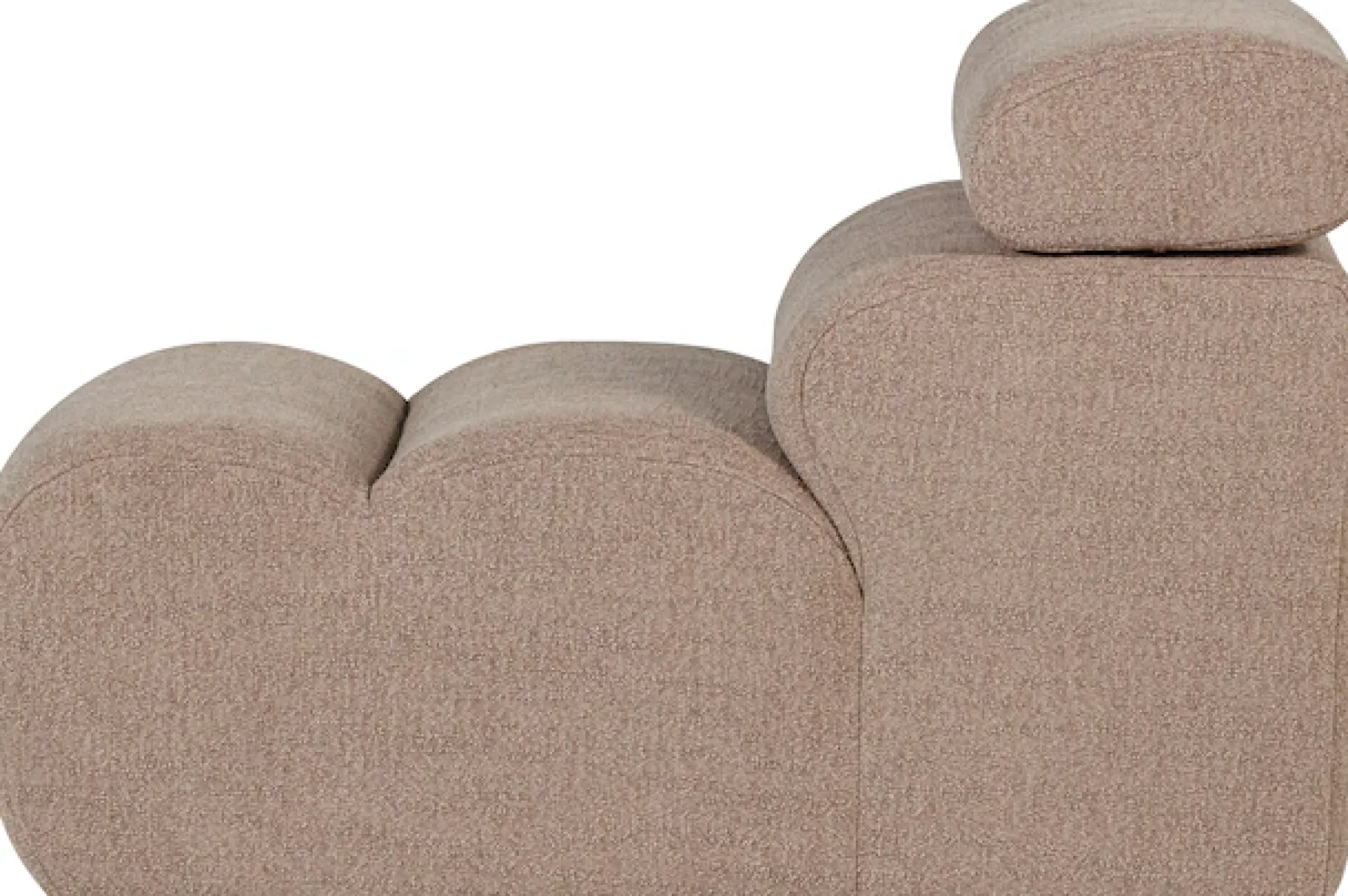 WOOOD Sofa-Mittelelement »Novi Bezug mit verstellbarer Nackenstütze B 82 x T 113 x H 86 cm« Tragkraft 120 kg, Maximale Verschleißfestigkeit