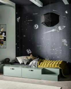 WOOOD Stauraumbett »Stage Massivholz FSC®-Kiefernholz mit Trittstufen 204 x 131 x 35 cm« Rollauszüge mit Ledergriff, breite Holzkante, Matratzenmaß 80x200 cm