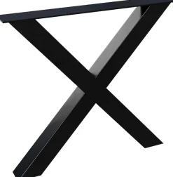WOOOD Tischbein »Tablo Alkmaar Metall mit Pulverbeschichtung B 79 x T 10 x H 72 cm« Tragkraft 50 kg, Schweres Gestell 8x8 cm, einfach zu montieren