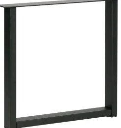 WOOOD Tischbein »Tablo Maastricht aus Metall mit Pulverbeschichtung B79 x T10 x H72 cm« U-Form-Gestell 4x8 cm, Tragkraft 50 kg, einfach zu montieren