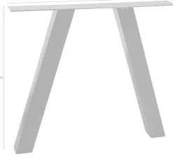 WOOOD Tischbein »Tablo Utrecht aus Metall mit Pulverbeschichtung B 79 x T 10 x H 72 cm« Schweres Gestell 8x8 cm, Tragkraft 50 kg, einfach zu montieren