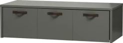 WOOOD Truhenbank »Stage FSC®-Kiefernholz massiv mit Ledergriff H 36 x B 120 x T 50 cm« Sitzfläche und Stauraum kombiniert, Einfach zu montierbar Pfleigleicht