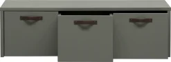 WOOOD Truhenbank »Stage FSC®-Kiefernholz massiv mit Ledergriff H 36 x B 120 x T 50 cm« Sitzfläche und Stauraum kombiniert, Einfach zu montierbar Pfleigleicht