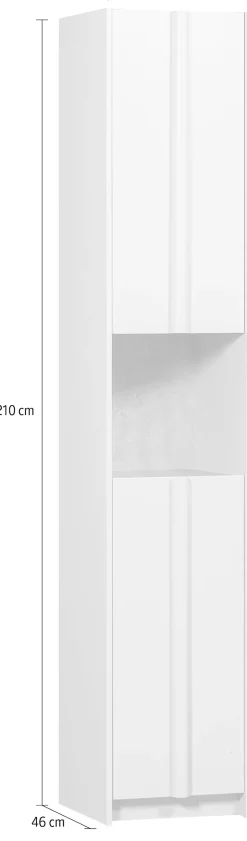 WOOOD Vitrine »Basu Smalle Hochschrank« 2 Türen, 1 Schublade, H 210 cm x B 40 cm