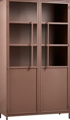 WOOOD Vitrine »Exhibit Metall pulverbeschichtet, H 173 x B 99 x D 45 cm« Tragkraft 20 kg pro Boden, Wandbefestigung empfohlen, Pfleigleicht