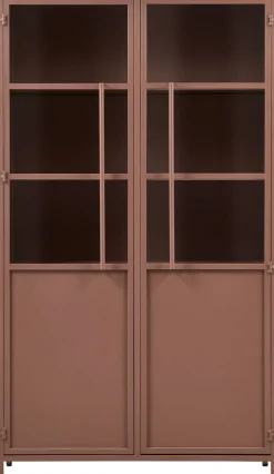 WOOOD Vitrine »Exhibit Metall pulverbeschichtet, H 173 x B 99 x D 45 cm« Tragkraft 20 kg pro Boden, Wandbefestigung empfohlen, Pfleigleicht