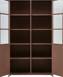 WOOOD Vitrine »Exhibit Metall pulverbeschichtet, H 173 x B 99 x D 45 cm« Tragkraft 20 kg pro Boden, Wandbefestigung empfohlen, Pfleigleicht