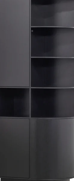 WOOOD Vitrine »Finca FSC®-Kiefernholz mit Druckmechanismus, H 210 x B 78 x T 40 cm« Tragkraft 10 kg pro Boden, schwebende Optik, Wandbefestigung empfohlen