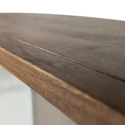 WOOOD Vitrine »Kella Mangoholz mit Glastüren und Glasablagen B 100 x D 44 x H 132 cm« Wandbefestigung empfohlen, Tragkraft 5–7 kg pro Glasboden
