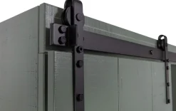 WOOOD Vitrine »Slide Barn FSC®-Kiefernholz bandsägerauh, H 230 x B 122 x T 37 cm« Metallschiene für Schiebetür, lackierte Oberfläche, pfleigleicht