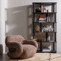 WOOOD Wandregal »Riss Eichenholz mit sichtbare Maserung, B 90 x T 30 x H 186 cm« Tragkraft 10 kg pro Einlegeboden, nachbehandelbar, einfach montierbar