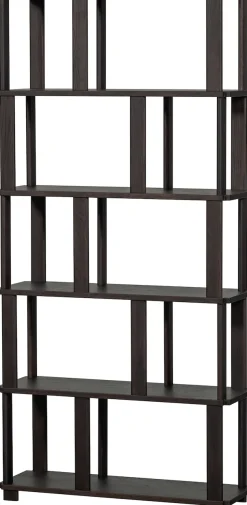 WOOOD Wandregal »Riss Eichenholz mit sichtbare Maserung, B 90 x T 30 x H 186 cm« Tragkraft 10 kg pro Einlegeboden, nachbehandelbar, einfach montierbar