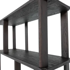 WOOOD Wandregal »Riss Eichenholz mit sichtbare Maserung, B 90 x T 30 x H 186 cm« Tragkraft 10 kg pro Einlegeboden, nachbehandelbar, einfach montierbar