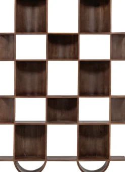 WOOOD Wandregal »Sinne mit Massivmangoholz und abgerundeten Fächern 130 x 35 x 180 cm« Abgerundete Beine, Tragkraft 36 kg, einfach zu montieren