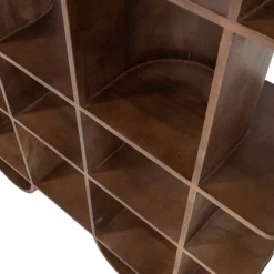 WOOOD Wandregal »Sinne mit Massivmangoholz und abgerundeten Fächern 130 x 35 x 180 cm« Abgerundete Beine, Tragkraft 36 kg, einfach zu montieren