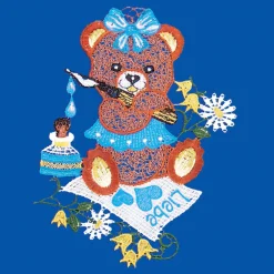 W. Reuter & Sohn - Plauener Spitze® Fensterbild »Teddy« Made in Germany